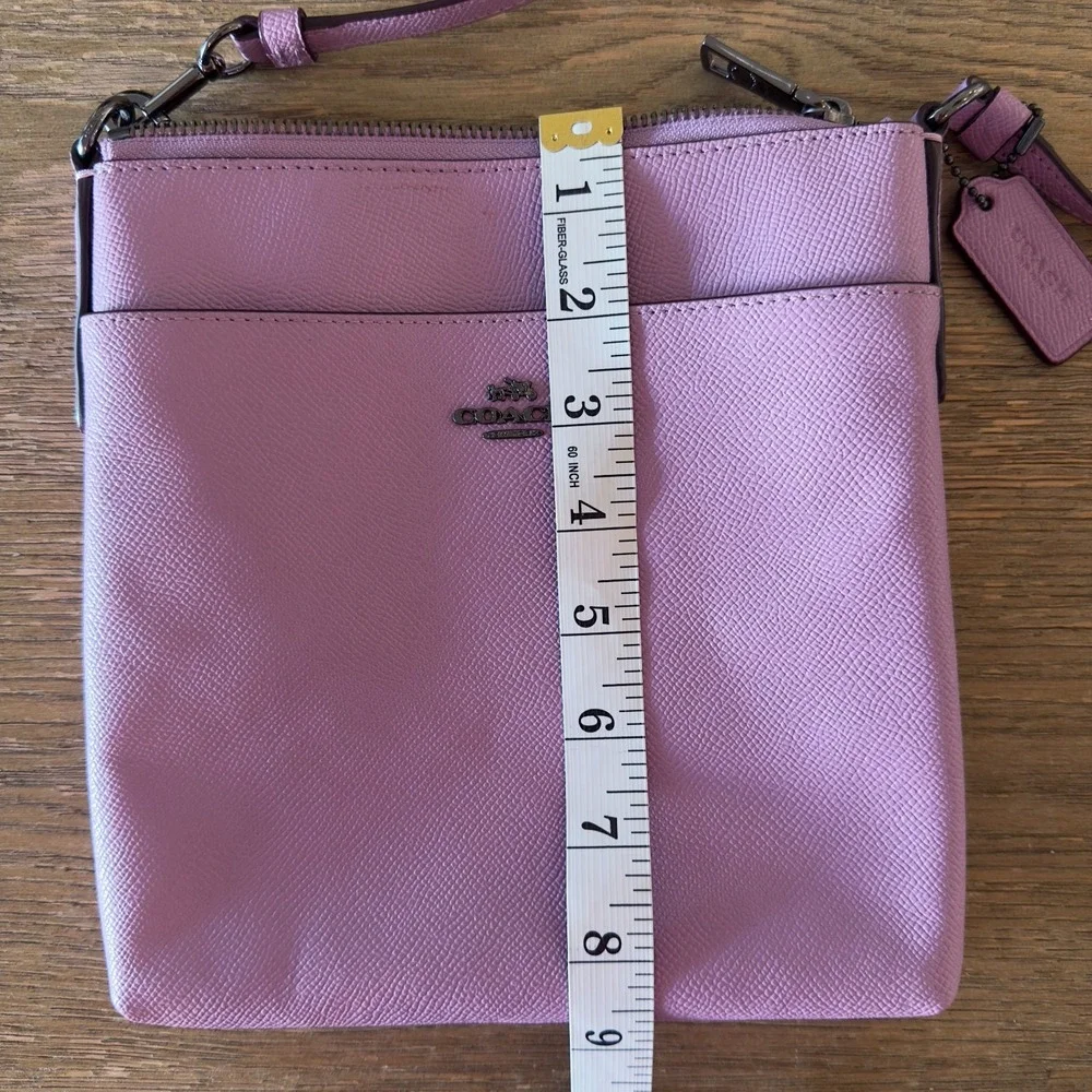 COACH Kitt Messenger Crossbody Bag-Crossgrain Leather-Limited Edtn Lilac-#59975